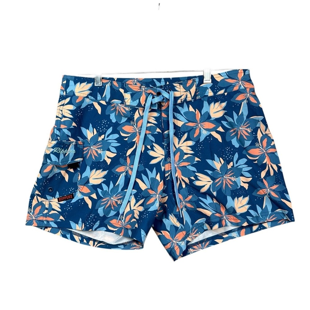 Maui Rippers Classic Board Short Women's Size 8 Hibiscus Floral Hawaii Surf Swim